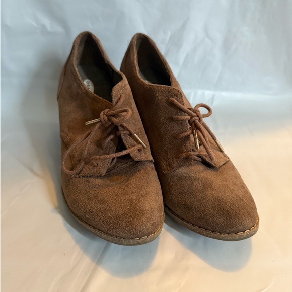 Dr. Scholl's "Cheer" Women's Size 6 Brown Faux Suede Lace Up Ankle Booties Shoes - Picture 3 of 7